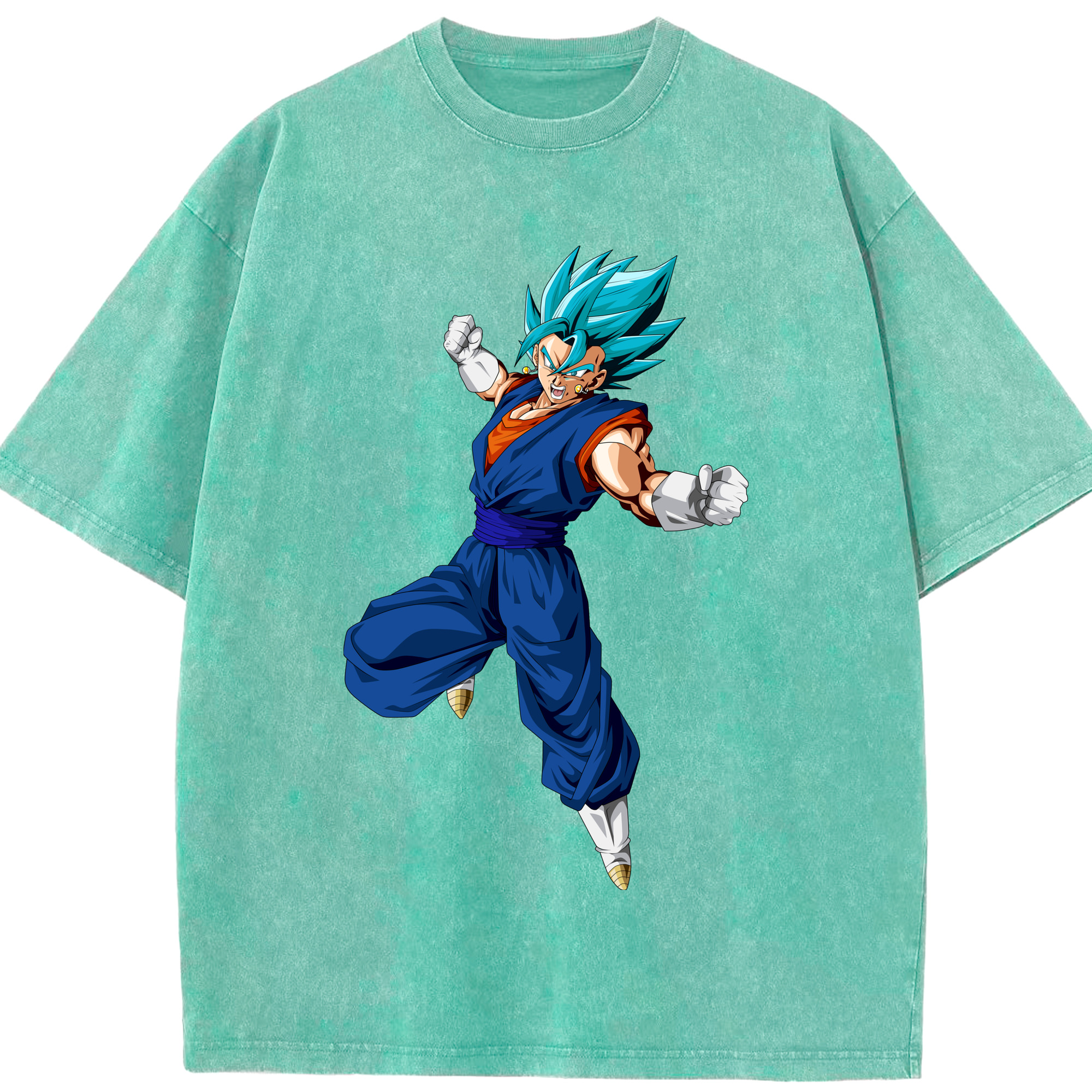 （画像用） ドラゴンボール ベジット DRAGON BALL Vegetto 綿100% ヴィンテージ風 半袖Tシャツ（フロントプリント）